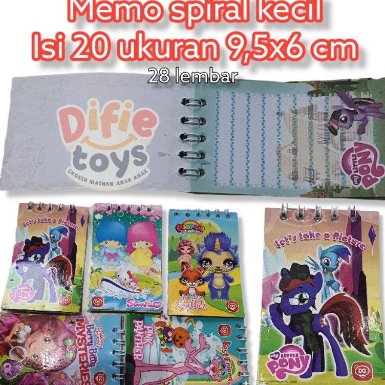 

Jual 2 buku memo sepiral kecil dg notes book kecil spiral