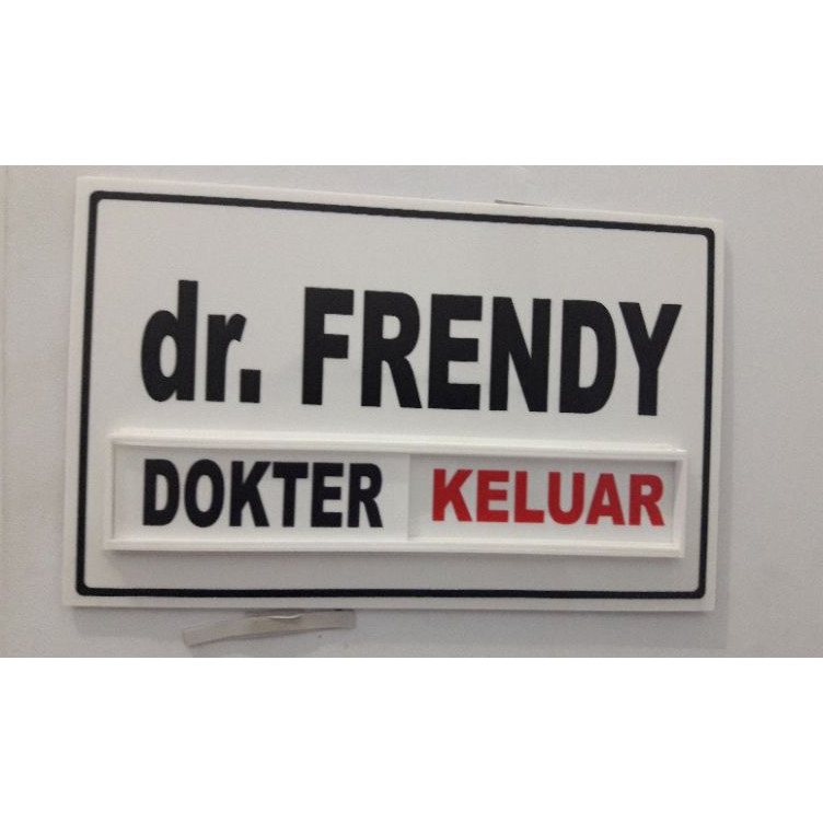 

Sign Board Acrylic Sign Label Acrylic papan nama Dokter Bidan Akrilik