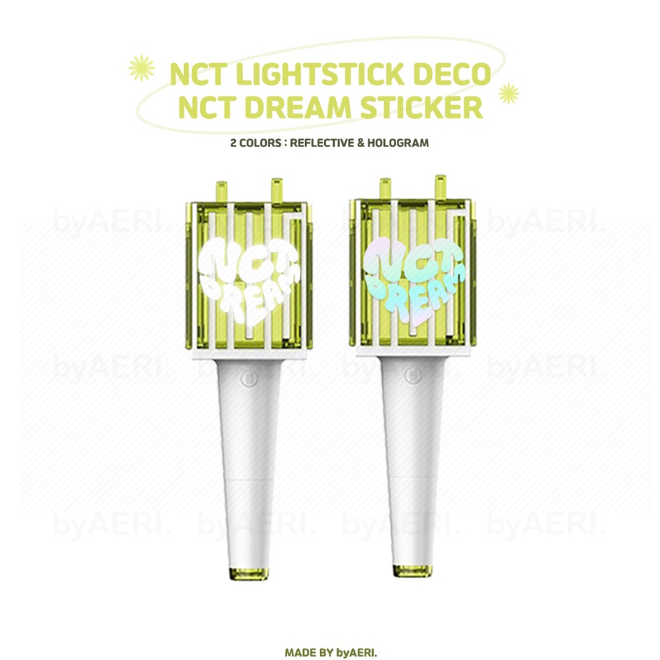 

N C T DREAM 127 LOGO LIGHTSTICK DECO STICKER REFLECTIVE HOLOGRAM initial name neobong nama inisial reflektif