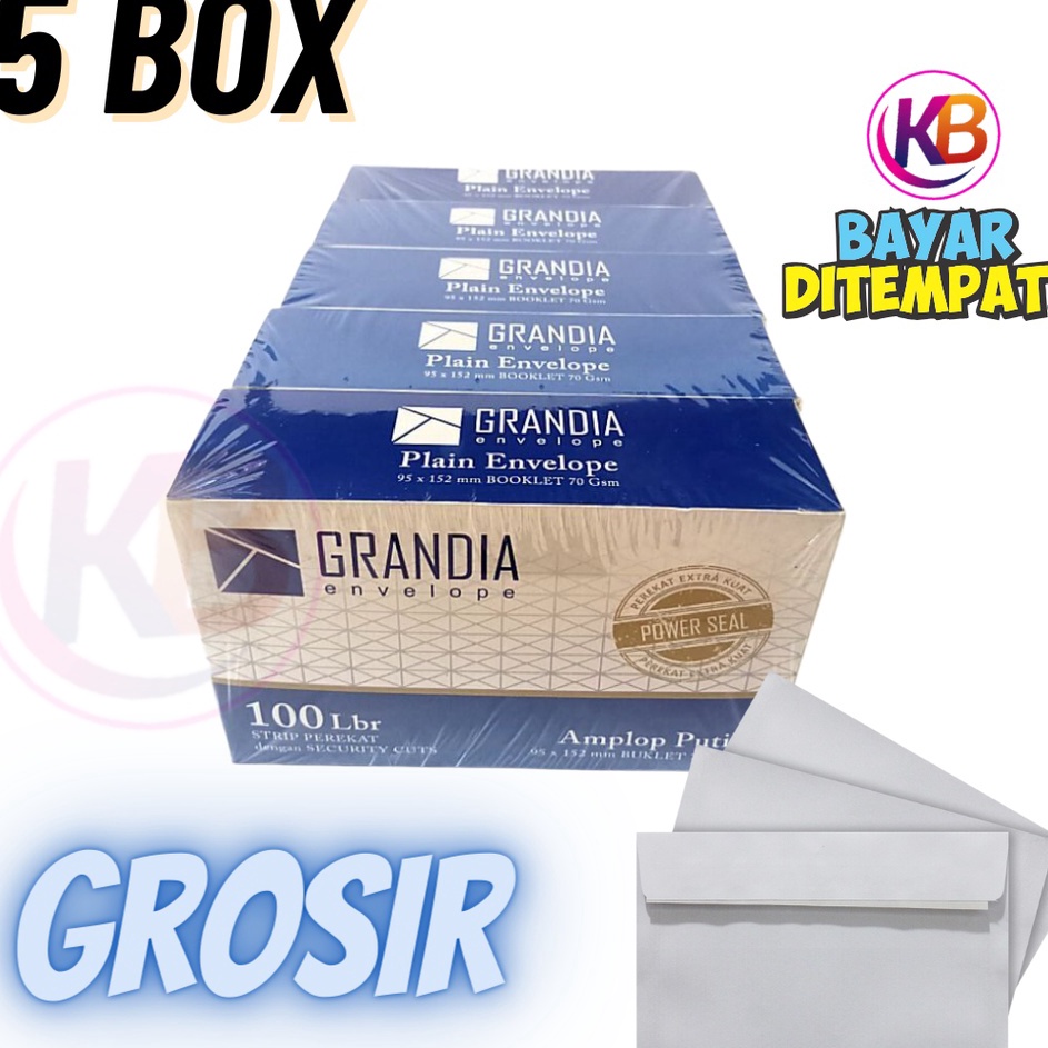 

Ready Stock Grosir Amplop Grandia Polos Putihlem 1 Lbrbox Amplop Putih 5 box Toko1Gemilang