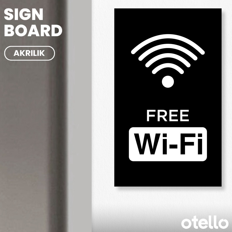 

Otello Sign Papan Wifi Papan Tanda Wifi Area Label Akrilik Sign Board Print Petunjuk Dinding Acrylic Dekorasi Sticker Tempel