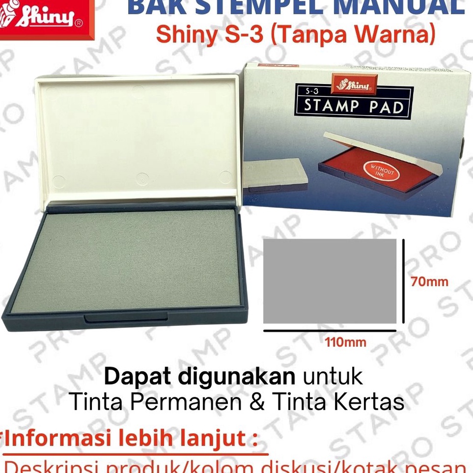 

Bak TintaBak Stempel SHINY S3S3 11x7mm READY STOCK