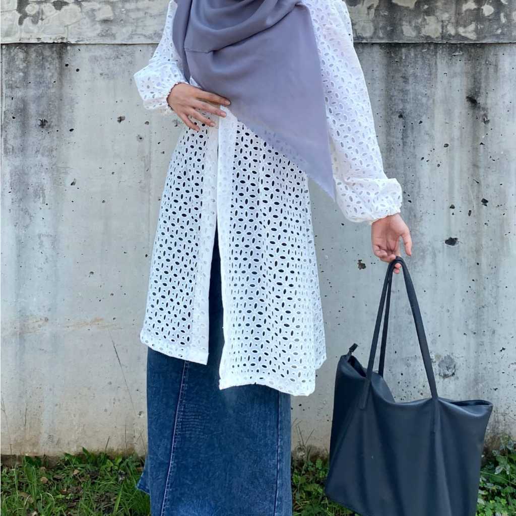Tunik Katun Bordir Bolong Premium Motif