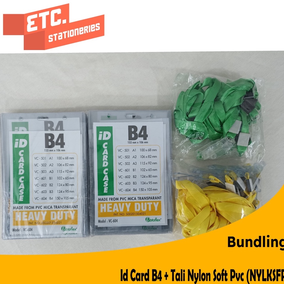 

Terjangkau Paket Bundling Id Card B4 Tali Nylon Soft Pvc NYLKSFP