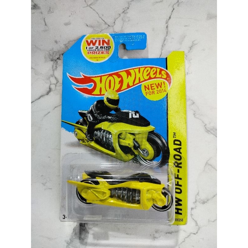 T - HOT WHEELS HOTWHEELS FLY BY KUNING AKTA