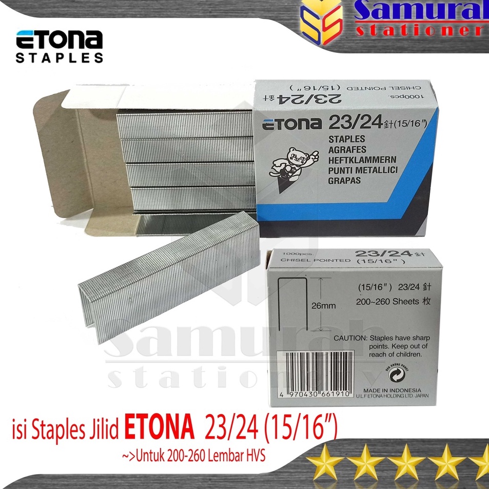 

Inovatif Isi Stapler Mesin Jilid Etona 2324 516 Staples Refill 23 24