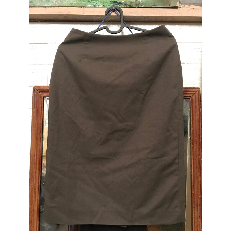 preloved rok span mini wanita warna army