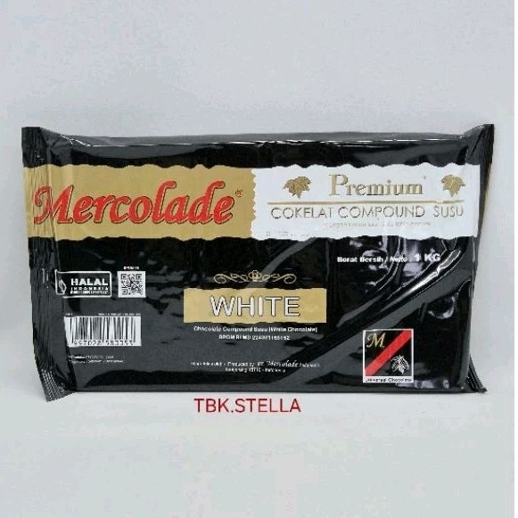 

COKLAT PUTIH MERCOLADE WHITE COMPOUND 1 KG