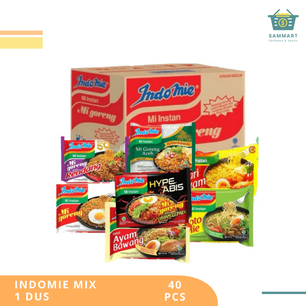 

Indomie 1 Dus All Varian Rasa Goreng Rebus