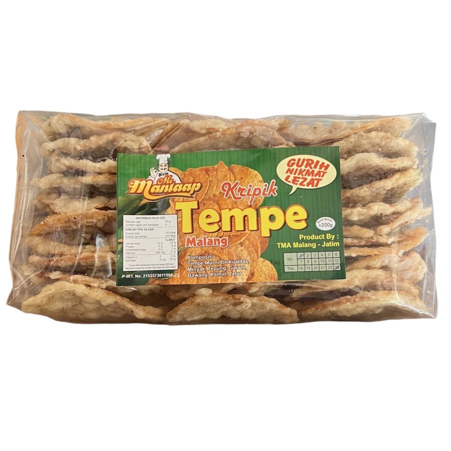 

Keripik Tempe Ori cap Mantap khas Malang @200gr