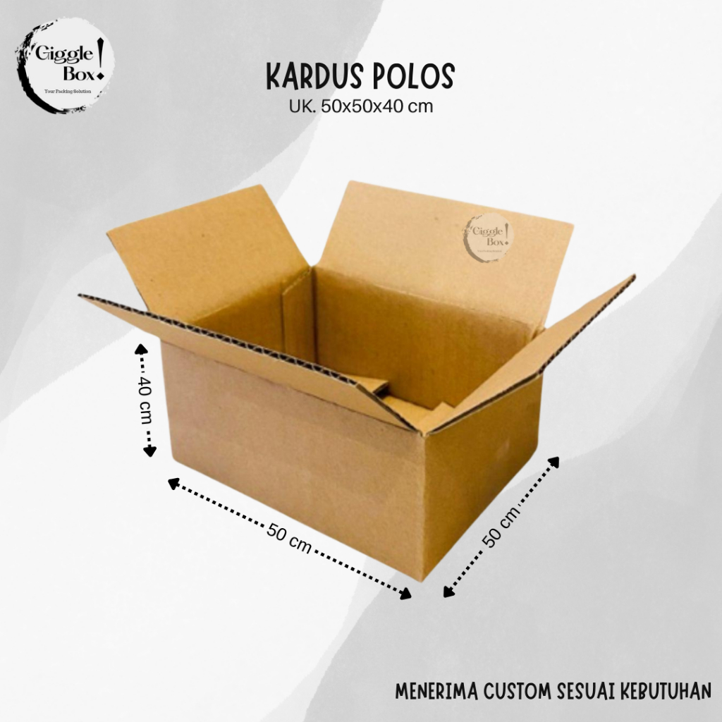 

KARDUS BOX POLOS BARU UKURAN 50x50x40 CM