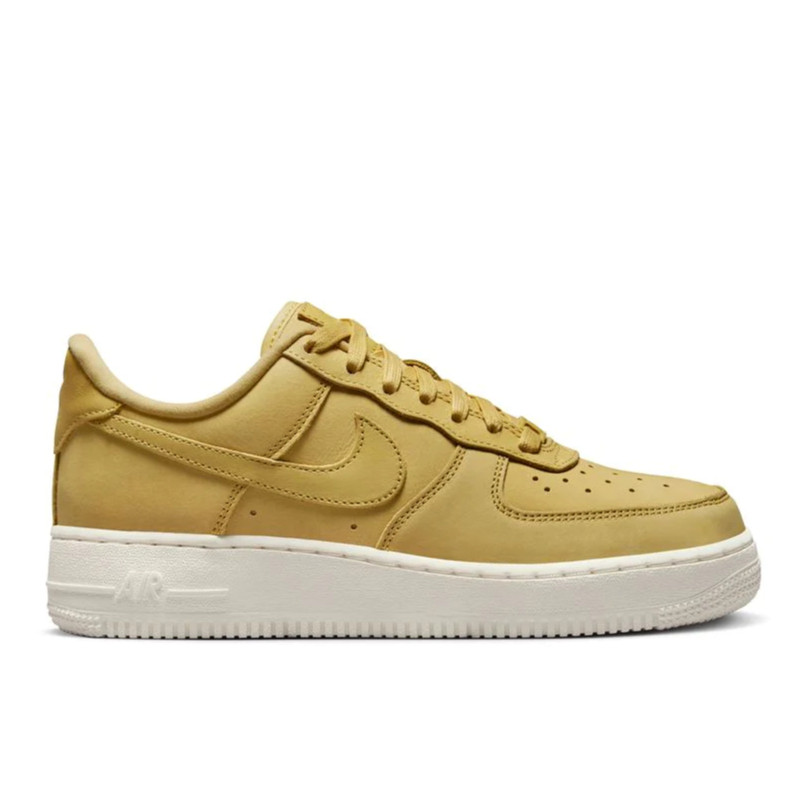 Sepatu Sneakers Wanita NKE Air Force 1 Premium Gold Sail Original DR9503-700