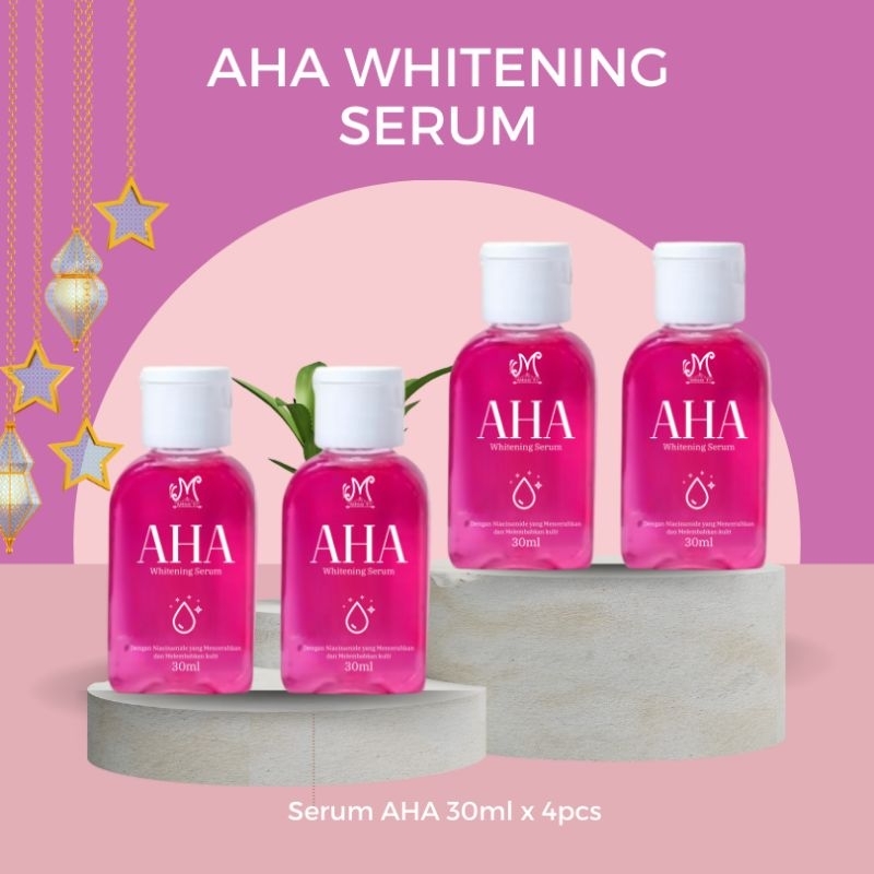 

Dapat 4pcs AHA whitening serum pink - 30gr