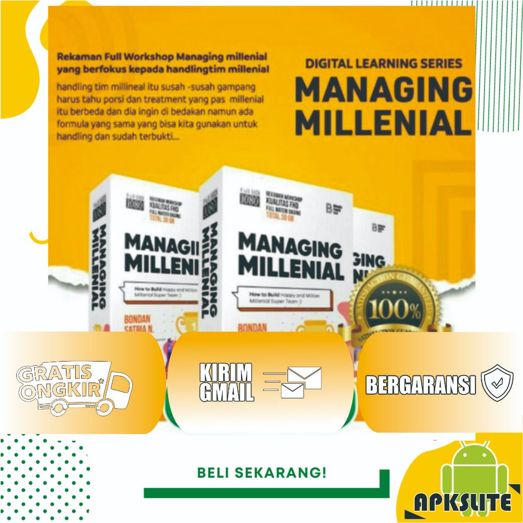 Ecourse - Managing Millenial - Bisnis Hack | Bergaransi