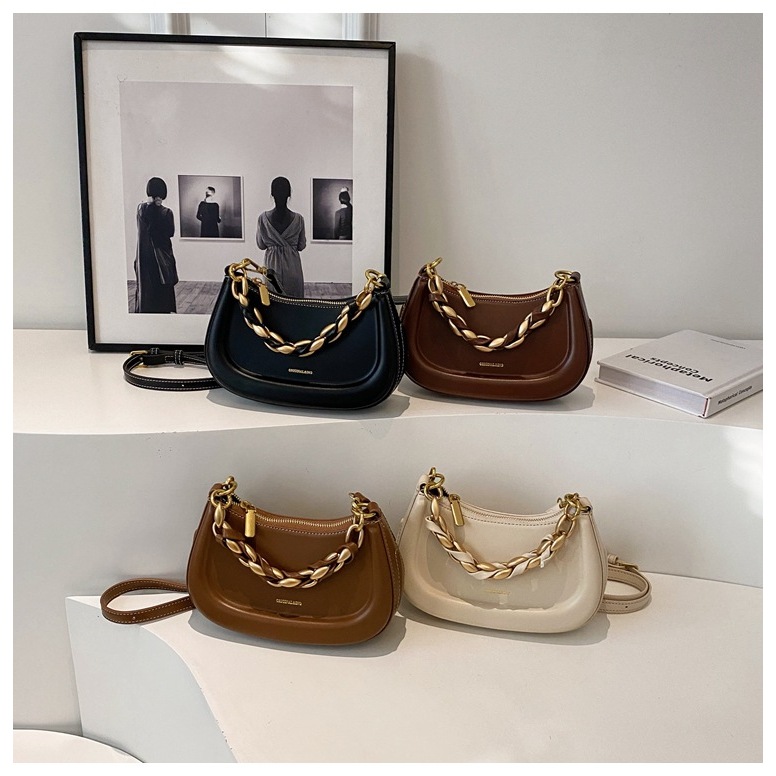 Sling Bag GD58185 Tas Selempang Rantai Pendek Wanita Casual Kulit PU