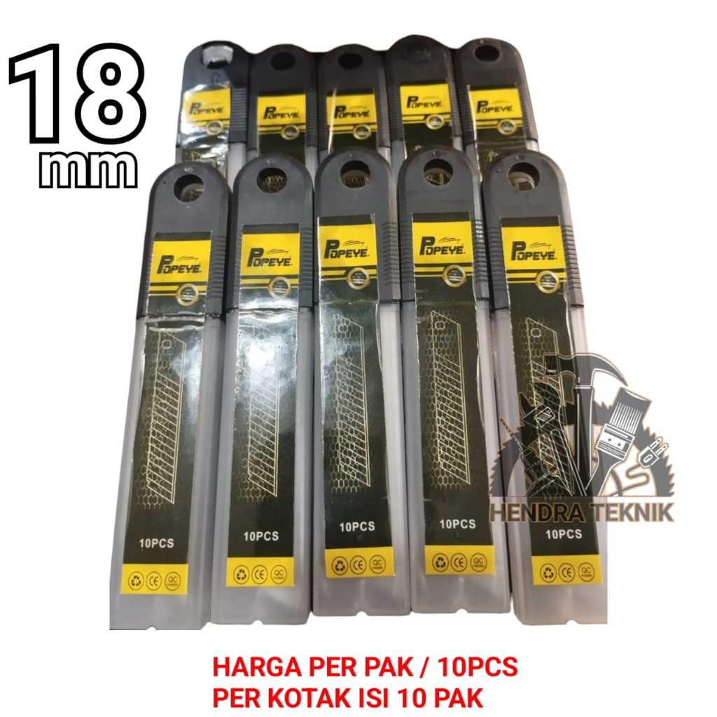 

ISI 10 PCS ISI CUTTER BESAR tipe model L150 REFILL PISAU KATER BAJA 18mm LEBAR BAGUS MURAH