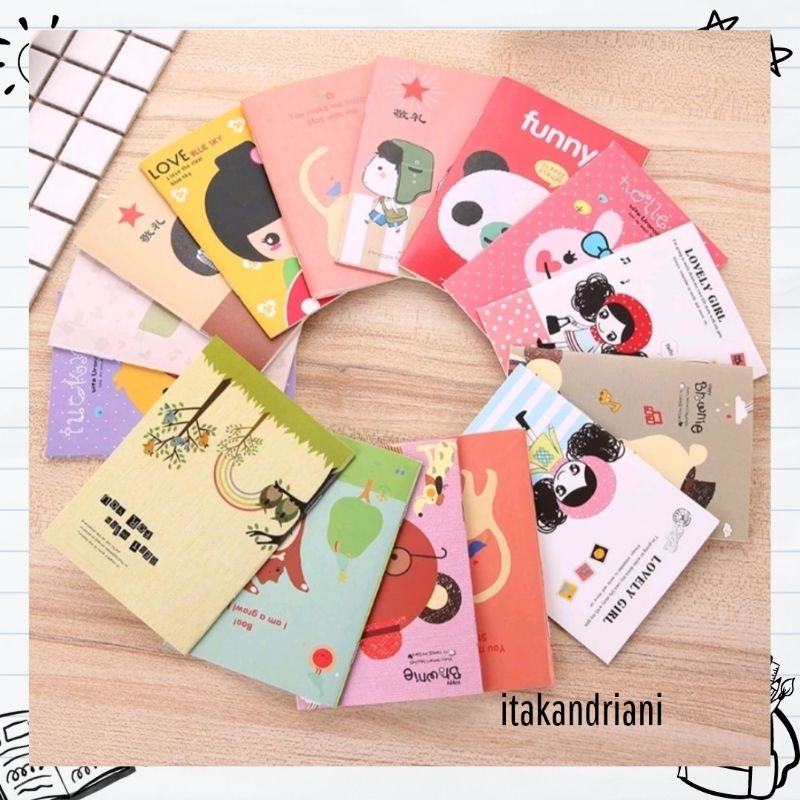 

Buku Tulis Mini Motif Kartun Notebook Mini Cartoon Mini Book Notepad Karakter Buku Tulis Memo Kecil