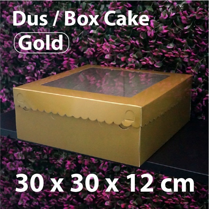 

FUJI DUS RENDA GOLD 30X30X12 10PCS, + TUTUP MIKA BAHAN TEBAL