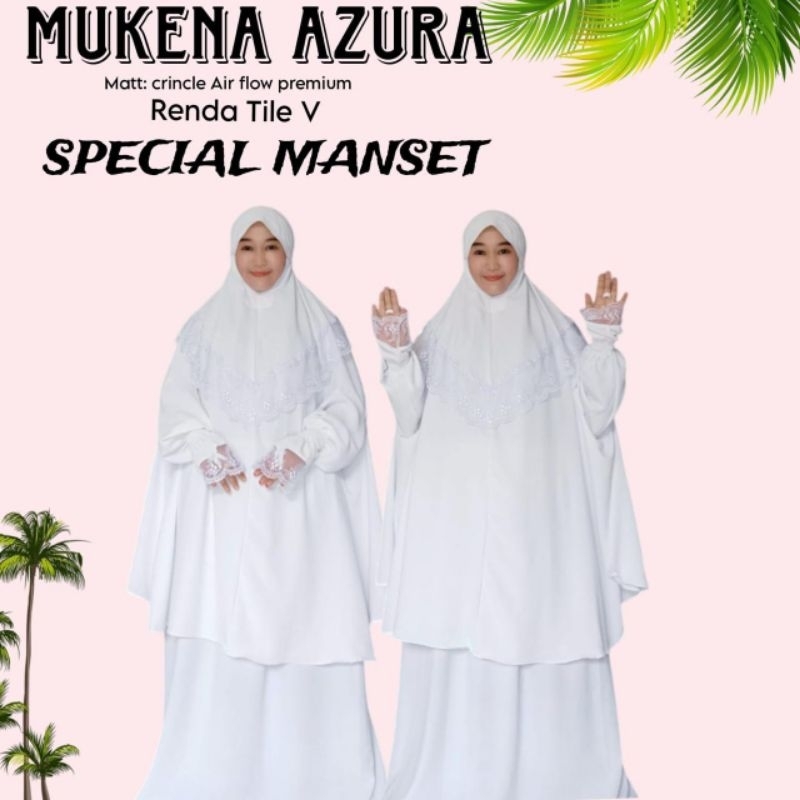 mukena azura setelan berlengan