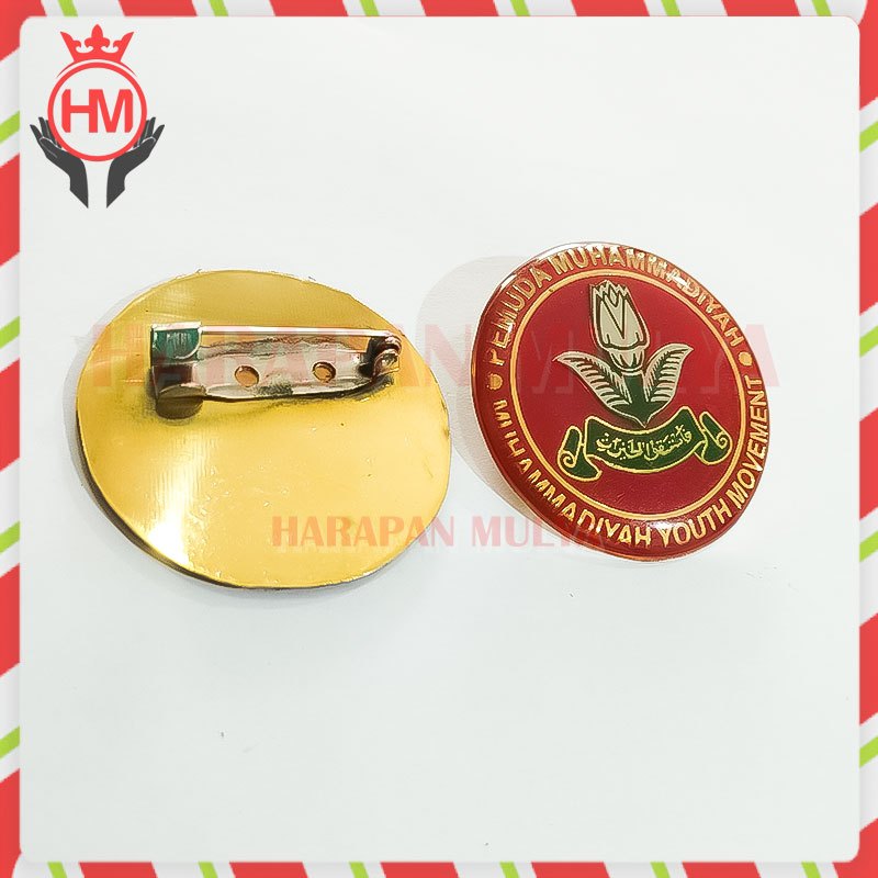 Bros Bulat Logo PP Muhammadiyah Tumpuk Pin Pemuda Muhammadiyah Murah