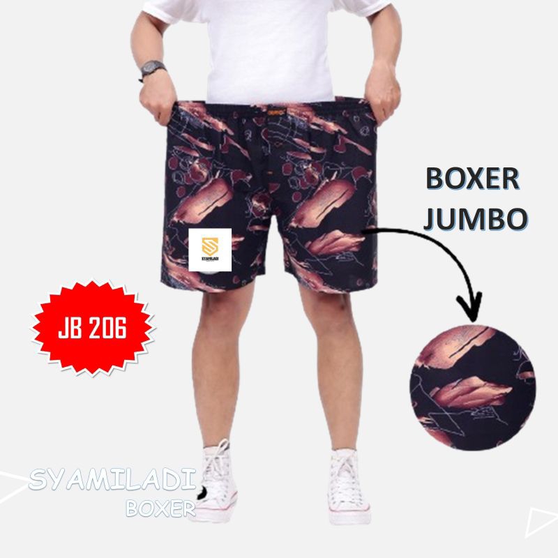 Celana Boxer Jumbo Pria dan Wanita Dewasa Bahan Katun Premium