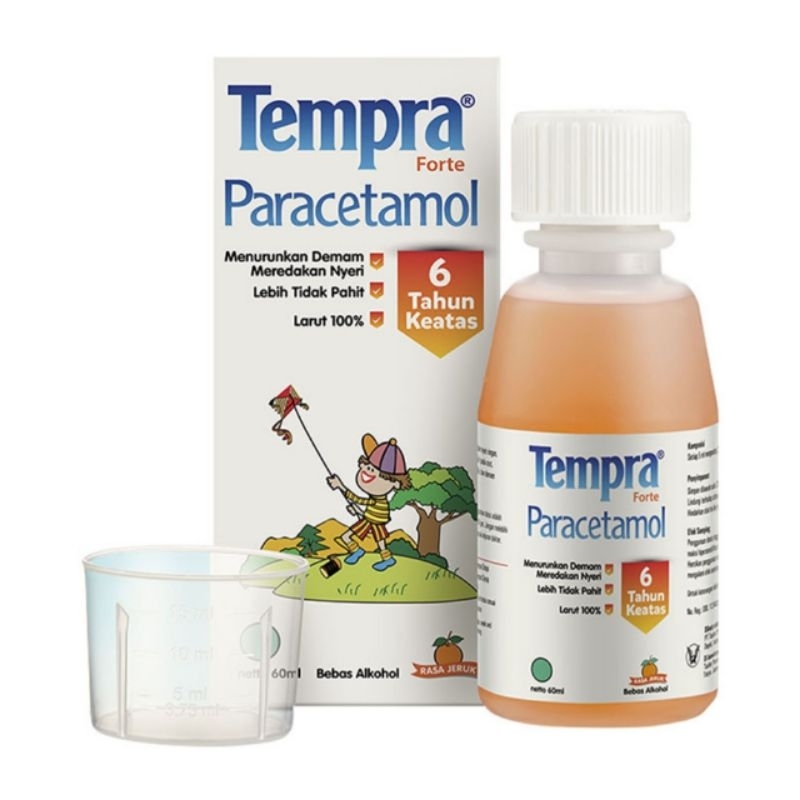 TEMPRA Forte Paracetamol Obat Penurun Demam Anak 6 Tahun Keatas 2 Varian Rasa