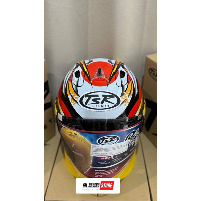 HELM/HELMET TSR RAM 4 NEW MOTIF NAKAGAMI GP MERAH - HELMET TSR HALF FACE