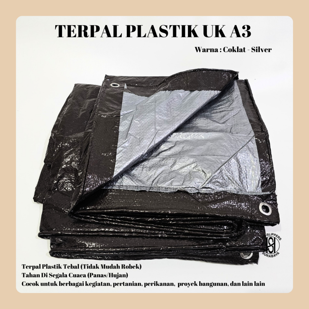 Caufeestore Terpal Plastik A3 Uk 2X2 2X3 2X4 / Terpal Plastik / Terpal A3