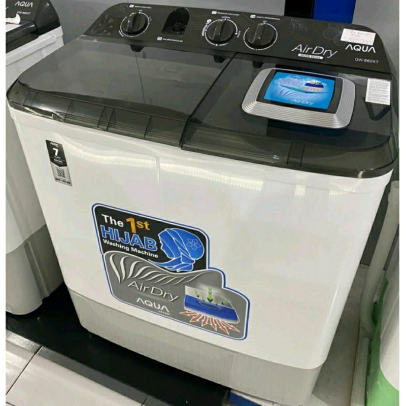 MESIN CUCI AQUA 2 TABUNG QW 860XT/MESIN CUCI 2 TABUNG AQUA QW 860XT/MESIN CUCI AQUA 2 TABUNG 8,5KG/M