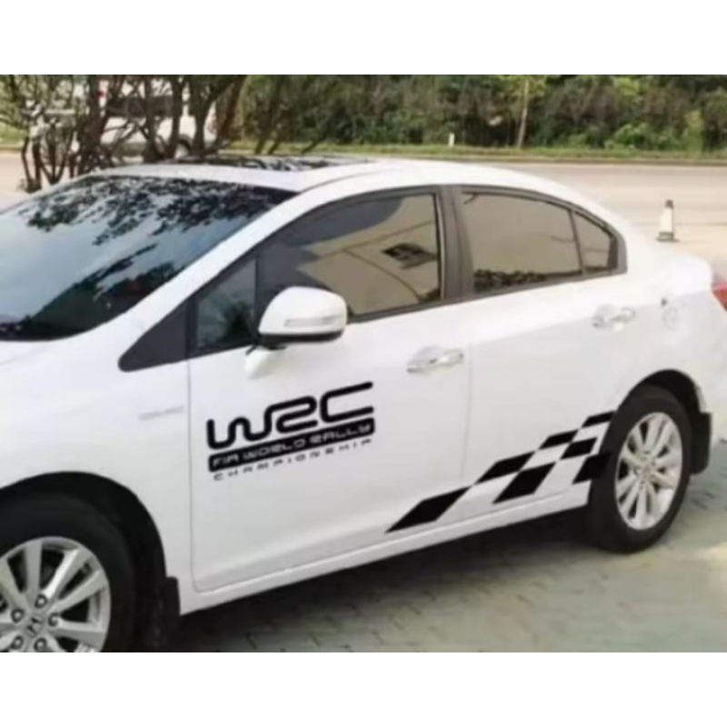 STIKER MOBIL cutting stiker body samping mobil sedan