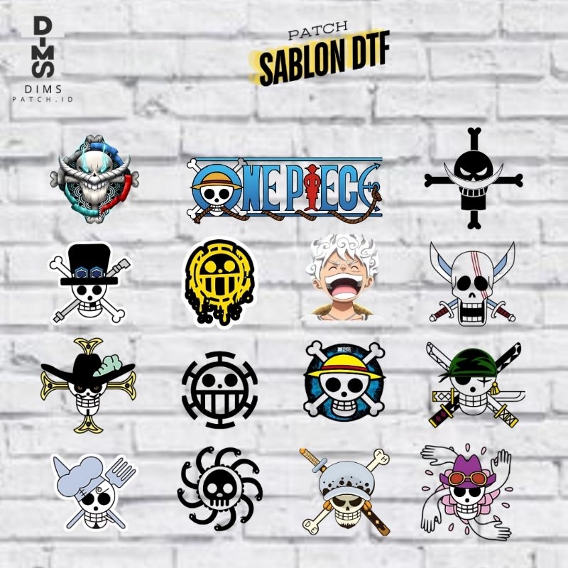 

Sablon Setrika Logo OnePiece Sablon DTF Kualitas Premium Tahan Lama