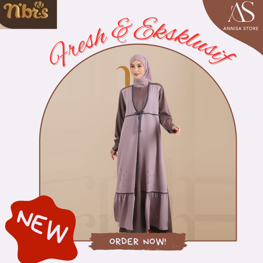 BAJU  GAMIS JUMBO NIBRAS FARRAH ROSE BROWN / BAJU GAMIS JUMBO SIZE WANITA REMAJA FRESH, YOUNGER & EL