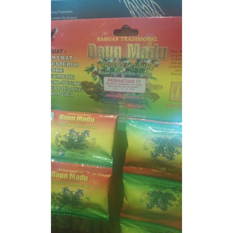

DAUN MADU (KUNING) KAPSUL ORIGINAL (ASAM URAT)