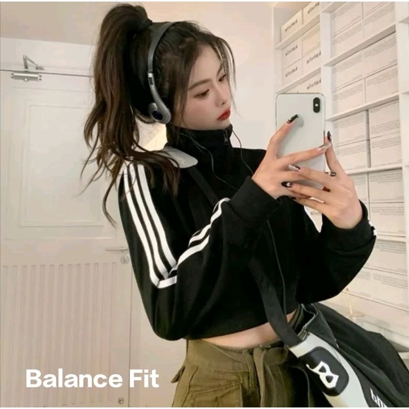 Jacket Korean Style Fashion  Crop Top Style Tracking Sport / Running