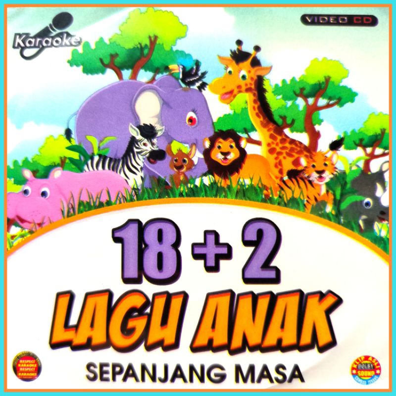 Kaset VCD Musik 20 Lagu Anak 18+2 Album Pilihan Sepanjang Masa