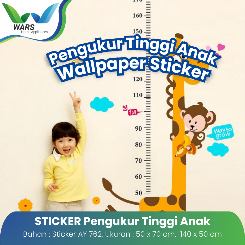 WARS Wallpaper Sticker Dinding Pengukur Tinggi Anak