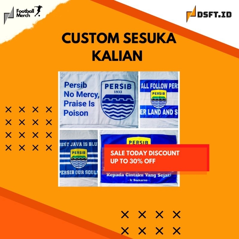 Bendera Flag Murah Persib Bobotoh Flowers City Casuals Northernwall 26ccBoys