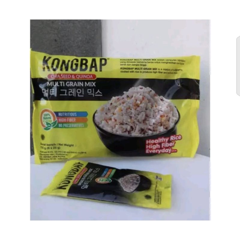 

KONGBAP CHIA SEED & Quinoa multi grain 150gr isi 6 sachet