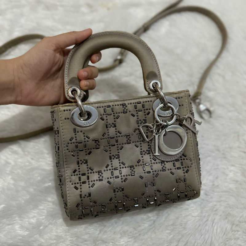 Lady Dior Silver Balik Zipper Christian Dior Paris Preloved