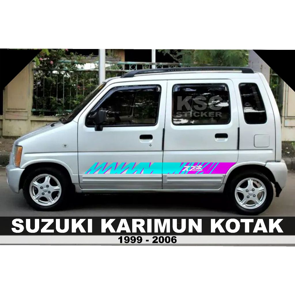 DECAL STICKER SUZUKI KARIMUN KOTAK DX GX motif KANJI SLASH [K.1] STIKER MOBIL KARIMUN DX GX