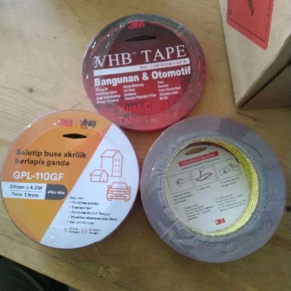 

Isolasi Lakban Busa 3M Double VHB Tape 12mm 24mm x 4.5mtr