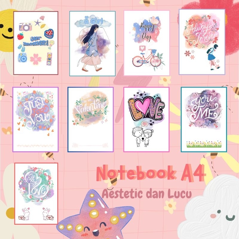 

NOTEBOOK/A4/80GSM/ LUCU DAN AESTETIC