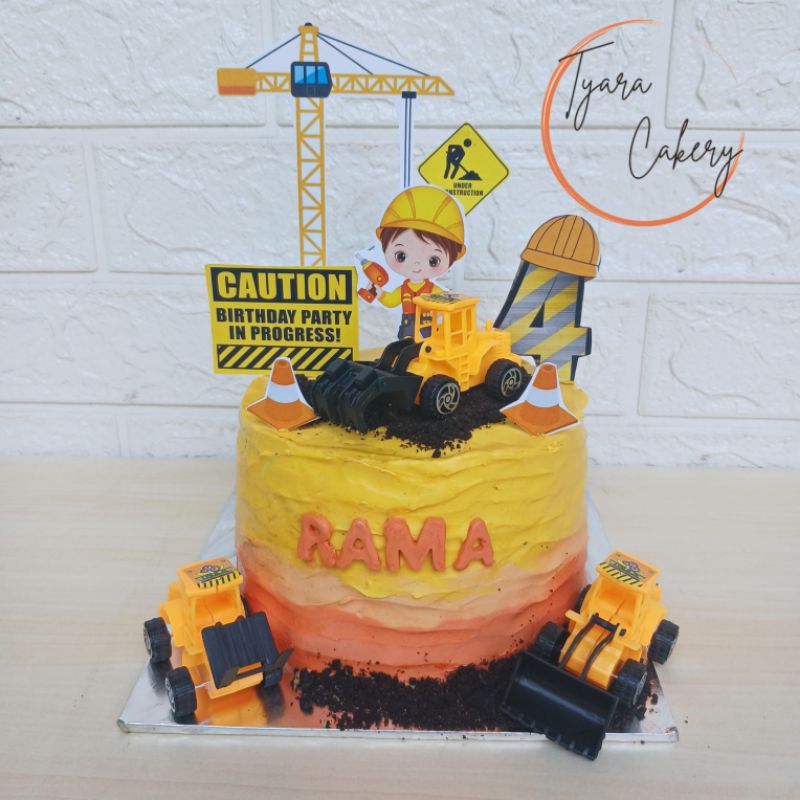 

Cake Eskavator | Cake Tema Konstruksi | Cake Tema Alat Berat