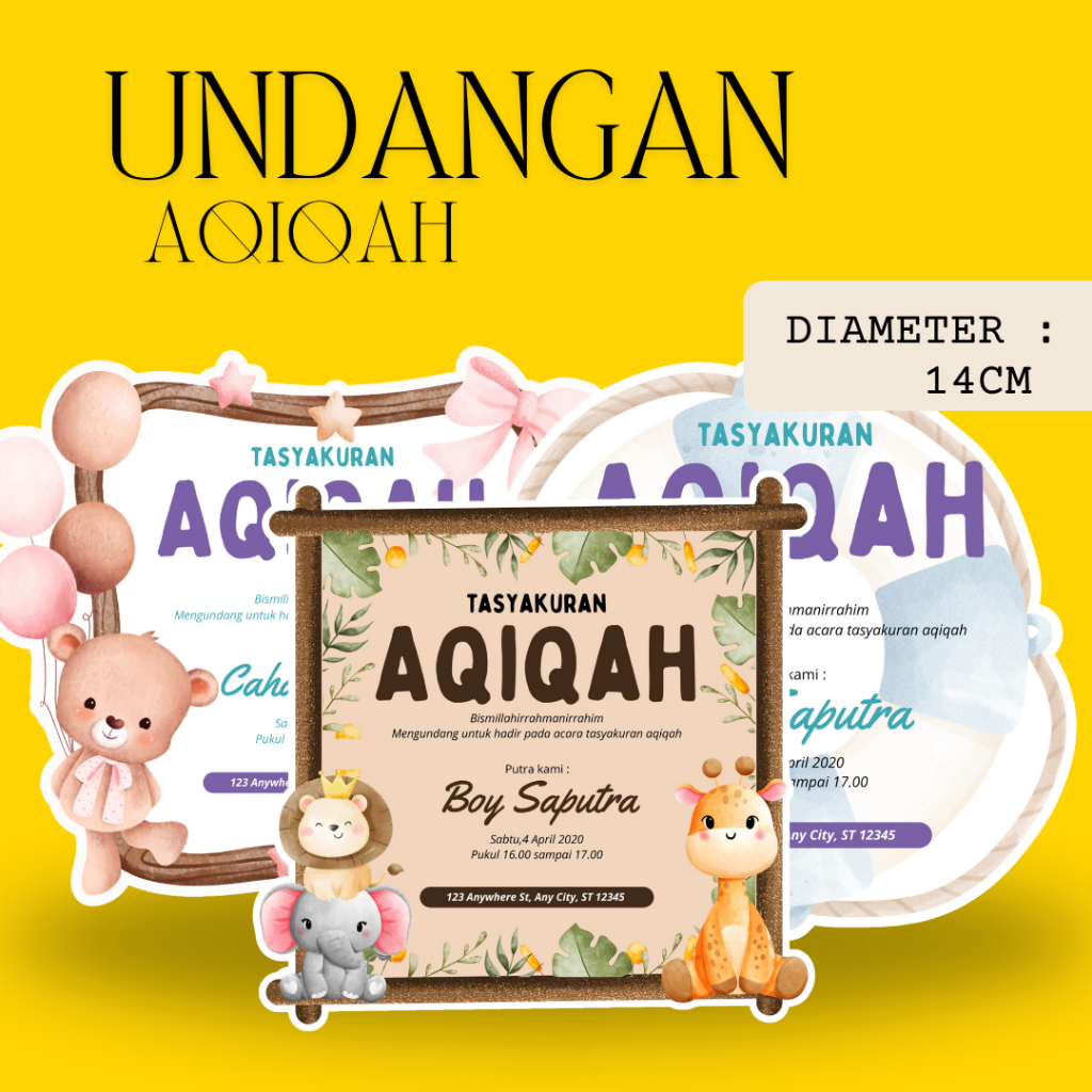 Undangan Aqiqah - Tasyakuran Bayi