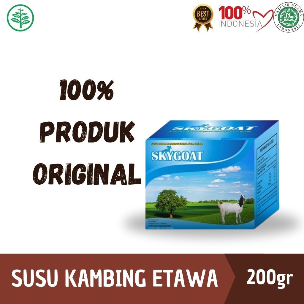 

SUSU KAMBING ETAWA SKYGOAT BUBUK/ISI 10 SACHET/SEMUA RASA 200GR