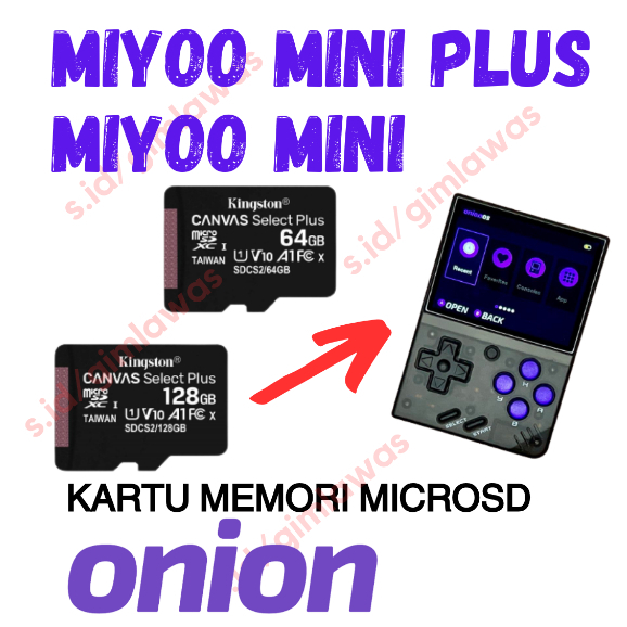 kartu memori Miyoo Mini Plus Onion OS onionos micro sd microsd firmware cfw memory card