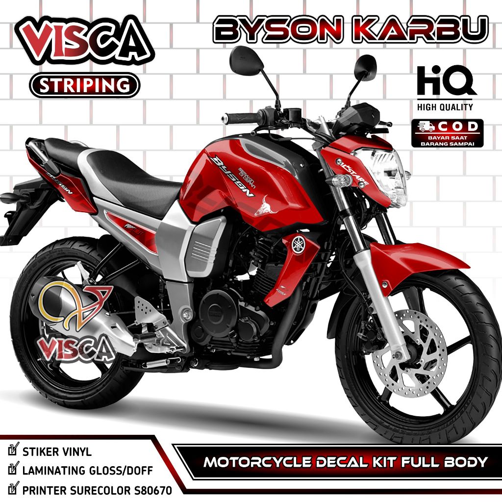 Decal Byson Karbu - Decal Byson Full Body - Stiker Byson Karbu Full Body - Striping Byson Karbu Vari