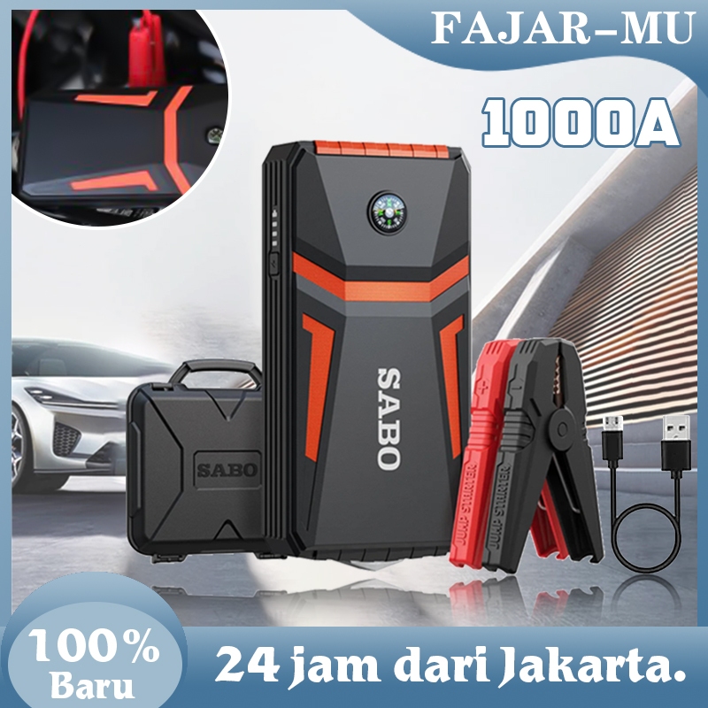 Jumper Aki Mobil Portable 1000mAh Powerbank Aki Mobil Jumper Jump Starter Aki Mobil