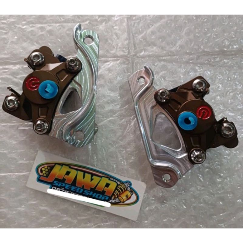Kaliper brembo 2P mini thailand braket disc 220 mio fino soul beat scopy vario 110 125 150