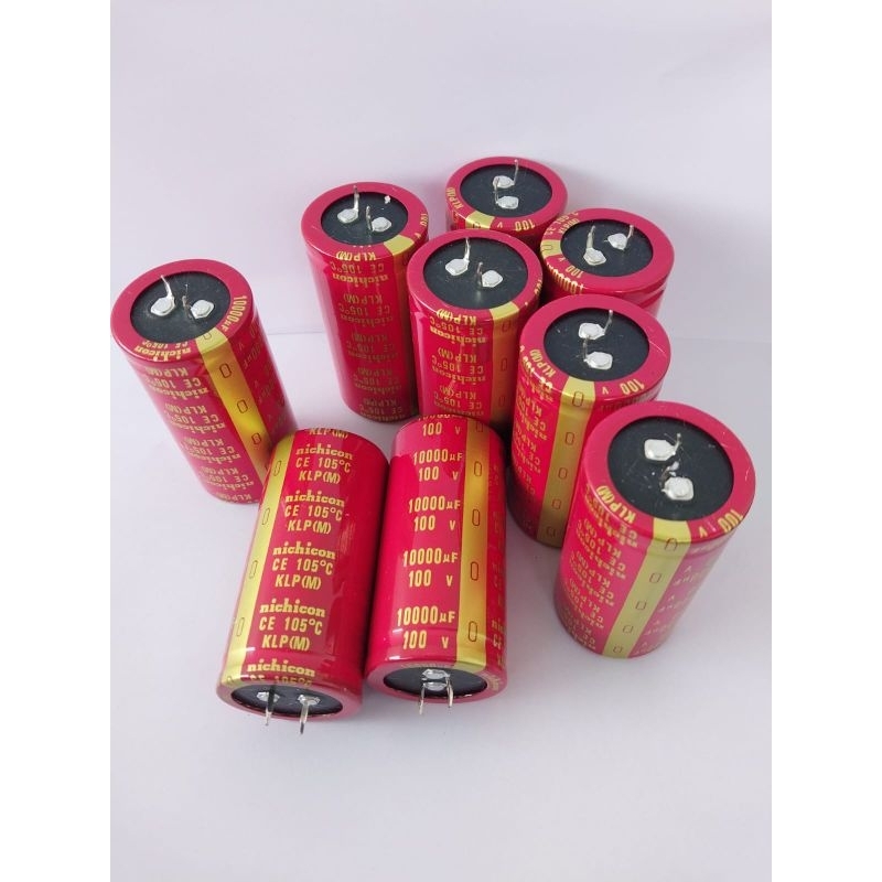 elco nichicon 100v 10000uf kode KLP(M) ,elco nichicon merah KLP (M) 100V 10000uf